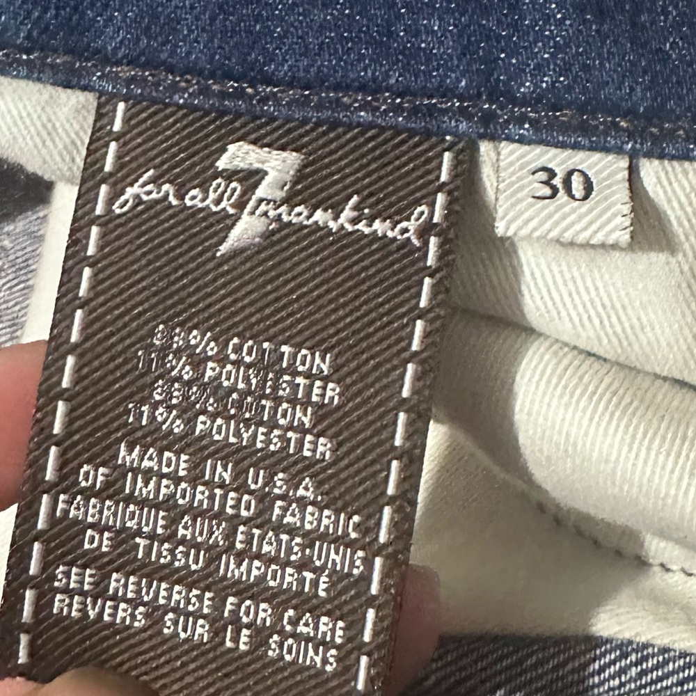 7 For All Mankind Distressed Boot Cut Jeans - Picture 5 of 8